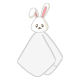 The sites logo rabbit head with attached soft cloth